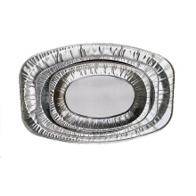 Food Grade Flexible Oval Aluminum Foil Dish Plate Container For Turkey